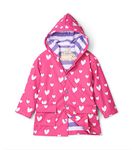 Hatley Girl's Printed Raincoat, Pink (Colour Changing Sweethearts 650), 8 Years UK