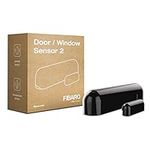 Fibaro Door Window 2 Z-Wave Plus Magnetic Reed Switch with Temperature Sensor, Black