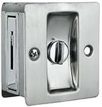 Romak 609610 Sliding Cavity Door Lock Privacy Set Stainless Steel Finish