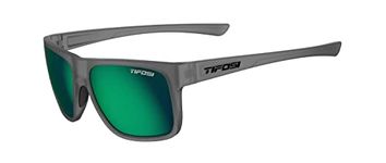 Tifosi Swick Polarised Single Lens Sunglasses, Satin Vapor/Emerald Polarized, L