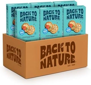 Back To Nature Organic Stoneground Wheat Crackers, Dairy Free, Non GMO, 5 Ounces (Pack Of 6)