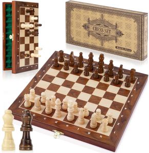 Peradix Wooden Magnetic Chess Set – Portable Board Game