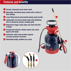 Spear & Jackson 3L Pressure Sprayer – Pump Action Garden Sprayer