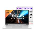 ASUS Vivobook Go 14, AMD Ryzen 3 7320U, Thin and Light Laptop, 14" (35.56 cm) FHD, (8 GB RAM/512GB SSD/Windows 11/Office 2021/42WHr /Silver/1.38 kg), E1404FA-NK321WS