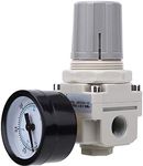 ViaGasaFamido AR2000-02 1/4" Air Source Treatment Filter Pneumatic Regulator Air Pressure Regulator SMC Type Pressure Reduction Valve Air Filter Pressure Regulator With Gauge