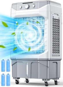 HIFRESH Air Cooler for Home, Silent Cooler with 20L Ice Chamber, 3 Speeds & Cooling Mode, 3-Side Antibacterial Honeycomb Pads, 4 Ice Packs, Powerful Throw, 70° Swing Air Cooler for Room Cooling