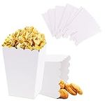 LSYYSL 20 White Popcorn Bowls, Dessert Snack Bowls, Party Table Boxes, Popcorn Containers, Paper Popcorn Bags for Parties, Picnics, Movie Parties, etc.