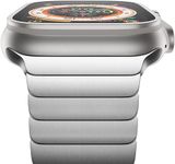 PEFKO PSS36 Hybrid Stainless Steel Watch Bands Compatible With Apple iWatch Series 8 Ultra (49mm) | iWatch Series 8 / 7 (45mm) | Series SE2 / 6 / SE / 5 / 4 (44mm) | Series 3 / 2 / 1 (42mm) | Strap Perfect For Casual For Men | Women | Unisex ([ ROLX ] SILVER)