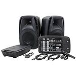 Gemini Sound ES-210MXBLU - Ultra-Portable Professional PA System with Dual 10" Speakers, Built-in Mixer, Bluetooth Streaming, Ideal for DJs, Musicians & Podcasters