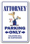 SignMission Attorney Decal Parking Decals Lawyer Law Office Paralegal sue | Indoor/Outdoor | 12" Tall