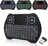 Zedo Backlit Mini Wireless Keyboard 2.4G, Handheld Remote with Touchpad Mouse for Android TV Box, Windows PC, HTPC, IPTV, Raspberry Pi, XBOX 360, PS3, PS4