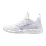Mizuno Women's Wave Luminous Volleyball Shoe, White/Silver, 8