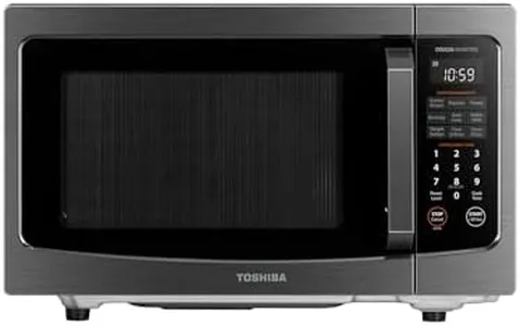 TOSHIBA Flatbed/No Turntable Design Microwave Oven with Inverter Technology, Smart Sensor, Mute Function, 1200W, 1.3 Cu.Ft., Black Stainless Steel, ML-EM13PAITF(BS)