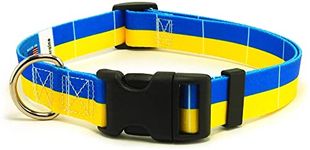 Ukraine Dog Collar | Ukraine Flag | Quick-Release Buckle | Made in NJ, USA | for Large Dogs