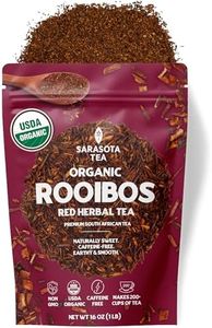 Organic Rooibos Loose Leaf Tea | 100% Pure South African Red Tea | Naturally Caffeine-Free | USDA Organic | 1lb Bulk Bag | Smooth & Earthy Flavor | Herbal Wellness | Non-GMO
