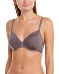 Natori Women Refined Contour Underwire Bra (Gunmetal, 36D)