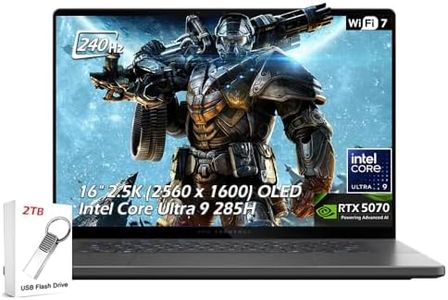 ASUS ROG Zephyrus G16 16" 2.5K OLED 240Hz Gaming Laptop, Intel Core Ultra 9 285H, RTX5070, 16GB LPDDR5X 2TB SSD, Wi-Fi7, Backlit KB, Win11, Thunderbolt4, Eclipse Gray, w/2TB USB Drive, W/GaLiMu