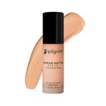 Pilgrim Medium Natural Almond Serum Liquid Foundation, Matte & Poreless,30 ml |Foundation for face make up infused |Water-Resistant,All Day Coverage|All SkinTypes