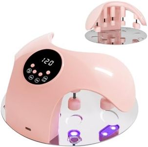 Rechargeable LED Nail Lamp, Meremit 49W Nail Curing Lamps for Gel Polish, UV Nail Light with 4-Timer Setting and Flexible Angle Adjustable, Professional LED Nail Dryer for Fingernails & Toenails