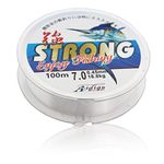 100 Meters Fishing Line, 0.45mm Strong Fishing Wire 41LB Clear Monofilament Wire String Transparent Sewing Thread Invisible Nylon Threads for Jewellery Beading Making Hanging Decorations