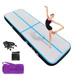 HIJOFUN Air Floor Mat 3/4/5/6M Tumbling Mat Inflatable Gymnastics Mat Thick 10cm/20cm with Pump for Youth/Adults