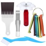 10PCS Air Conditioner Fin Comb Cleaner kit AC Coil Cleaning Brush 5 Different Fin Combs Condenser Fin Straightener AC Evaporator Comb Radiator Repair Clean Tool