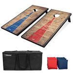 GoSports Classic Cornhole Set – Includes 8 Bean Bags, Travel Case and Game Rules (Choice of style)