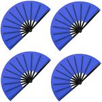 Gionforsy Folding Hand Fan Set (Royal Blue)