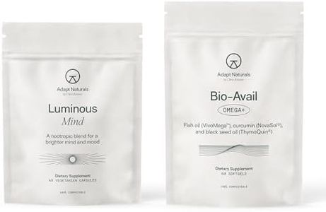 Adapt Naturals Brain & Body Wellness Bundle – Bio-Avail Omega+ Fish Oil & Luminous Mind Nootropic Supplement – 30-Day Supply