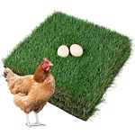 XLX TURF Chickens Nesting Box Pads, Thick Artificial Grass Mat for Chicken Coop Bedding, 13"x13", 3 Pack