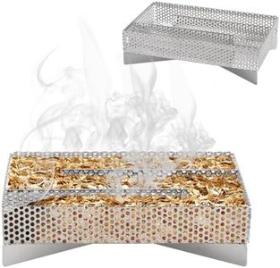 Lnrueg Smoker Tray 12 Hours Pellet Maze Smoker Tray, 5 x 8 Inch Stainless Steel Pellet Smoker Basket, Anti-slip Smoke Generator, Perfect for Hot and Cold Smoking Meat, Fish, Cheese, H40VQ2131VPL14I