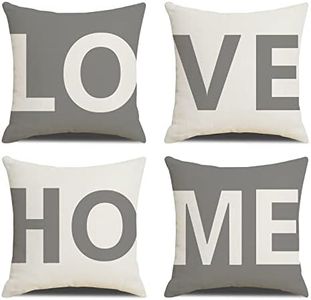 MYCDXE Funda de Cojines para Sofá Funda de Almohadas de Lino Almohada Home Decorativa Moderna Funda Cojin para Sala de Estar Cama Silla Dormitorio 4 Piezas 50x50 cm