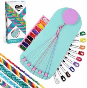 Choose Friendship, My Friendship Bracelet Maker, 20 Pre-Cut Threads (Craft Kit / Kids Jewelry Kit) (Cotton Candy)