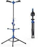 Salvori Folding Dual Guitar Stand with Auto-Lock System and Soild Tripod, Double/Multiple Guitar Stand/Holder/Rack for Single Bass, Acoustic, Electric, Classical Guitar or Ukulele