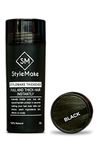 STYLEMAKE Thickener Hair Loss Concealer | Transform Thin, And Fine Hair With Hair Building Fibre | Hair Building Fibers For Men And Women (Black) | Completely Undetectable, 28 Grams