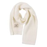 Peecabe Winter Little Kids Scarf Soft Warm Girls Knitted Scarf Toddler Boy Cold Weather Elastic Neck Warmer (White)