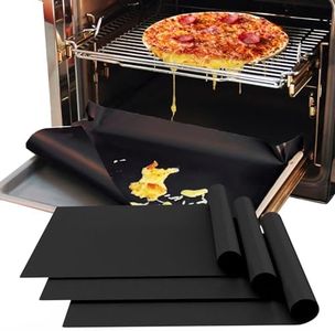 Demiwise 3 Pack Oven Liners for Bottom of Oven, 16x24 Inch Thick Heavy Duty Non Stick Teflon Oven Mats, BPA and PFOA Free Reusable Oven Liners for Bottom of Electric Oven