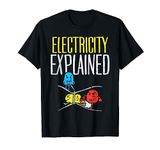 Electricity Explained Funny Electrician Teacher Nerd Gift T-Shirt