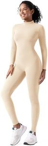 speerise Adult High Neck Zip One Piece Unitard Full Body Leotard Bodycon Jumpsuit for Women