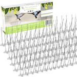 BIRD SPIKES - PIGEON SPIKES - Bird Deterrent Stainless Steel - Durable Pigeon & Seagull Repellent - Easy Setup And Removal - Keeps Birds Under Control - Covers 3M Made In Europe