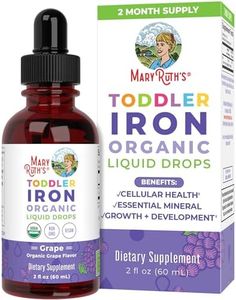 MaryRuth Organics Iron Supplement for Toddlers | Liquid Iron Supplement for Children Ages 1-3 | Iron Supplement for Iron Deficiency | Ferrochel | Sugar Free | Vegan | Non-GMO | Gluten Free | 2 Fl Oz