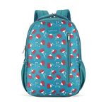 Lavie Sport Tinybloom 26L Floral Printed School Backpack for Girls (Teal)