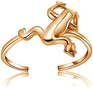 Hoops & Loops Rose Gold Flash Sterling Silver Jumping Frog Toe Ring