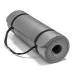 Lions Yoga Mat For Men Women Fitness Exercise Home Gym Workout Training Pilates Gymnastic, Large Thick Eco Friendly Floor Mats Camping Travel Crash, 10mm Thick Anti Slip with Carry Straps (Grey)