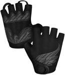 MOREOK Cycling Gloves Bike Gloves for Men/Women-[5MM Gel Pad] Half Finger Bicycle Biking Gloves for Cycling/Weight Lifting/Gym/Motorcycle/Rowing/Outdoor Sports-128-BALCK-L