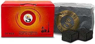 Sunlight Charcoal Coconut Coals – Coco Charcoal Tablets for Multipurpose – Natural, No Odor, No Bad Taste – Coconut Cube Shell– Anti Humidity Pouch - Protective Packaging - 2.5 cm - (27)