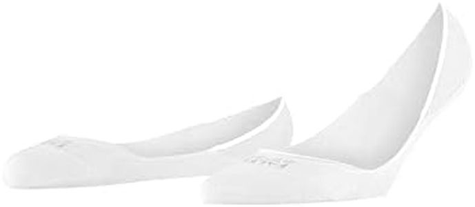 FALKE Women's Step Medium Cut No Show Socks, Sustainable Cotton, White (White 2000), 6.5-7.5, 1 Pair