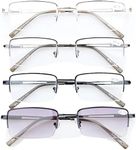 CessBlu 4 Pairs Half-rim Reading Gl