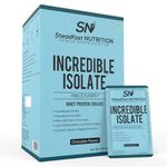 Steadfast Nutrition Incredible Isolate Whey Isolate Protein |100% Pure Isolate Powder with 25g Protein |Muscle Building & Weight Loss Supplement|Instant muscle recovery |1800g (Chocolate, 60 Sachets)