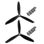 sourcing map RC Propellers 3-Vane Nylon with Adapter Rings 8045 8x4.5 Inch Multi-Rotor for RC Aircraft, Black 1 Pair